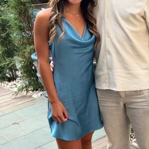 blue hello molly slip dress